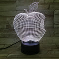 3D fruit decorative night light with seven colour LED illumination and touch control interface