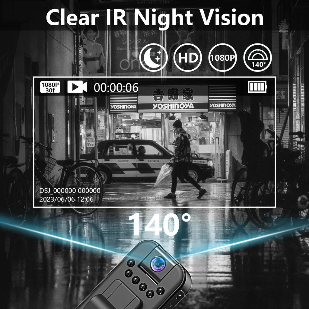 L7 Outdoor HD video recorder with WiFi and night vision infrared for home and conference use.