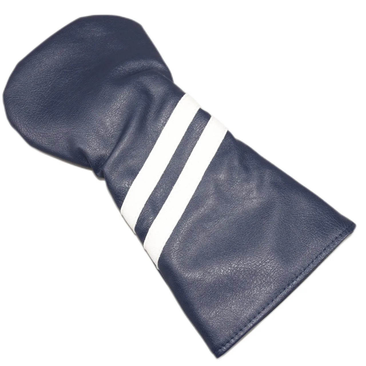 Golf club head cover with two oblique stripes, shown in multiple colours.