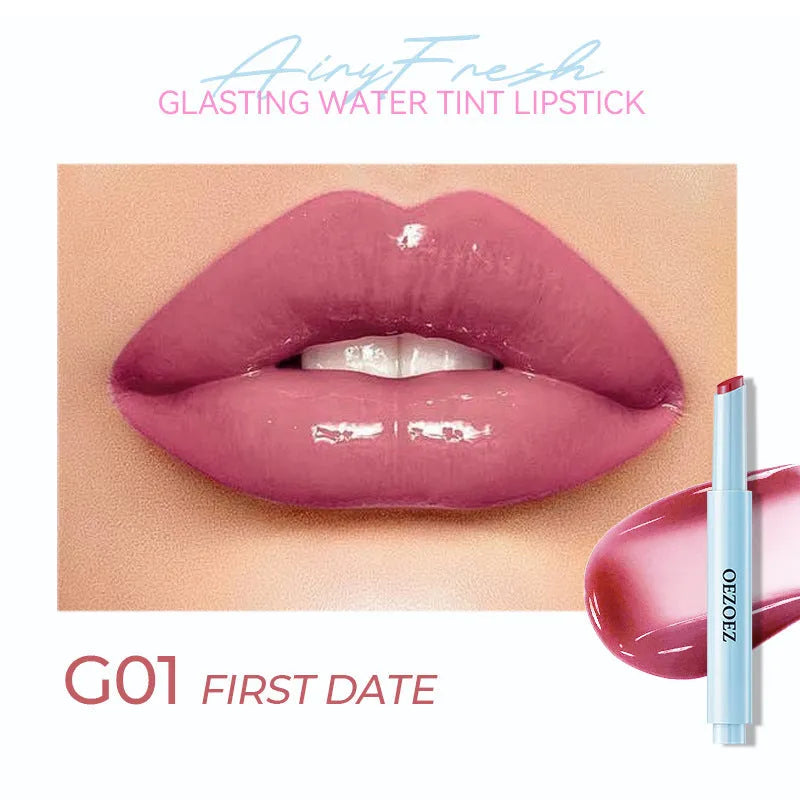 Waterproof and moisturising lipstick tube in one of six available shades.