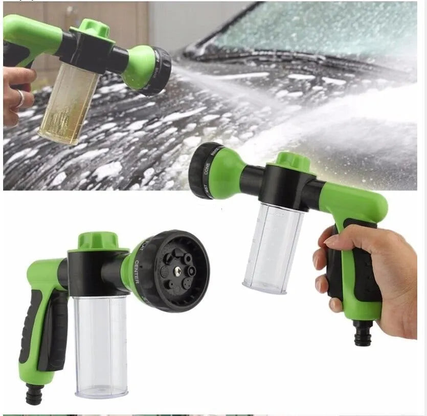 High pressure foam spray gun with adjustable nozzle in green, yellow or black colours