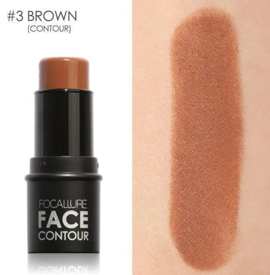 Face contour highlighter compact with silky powder in four colour options A, B, C, D
