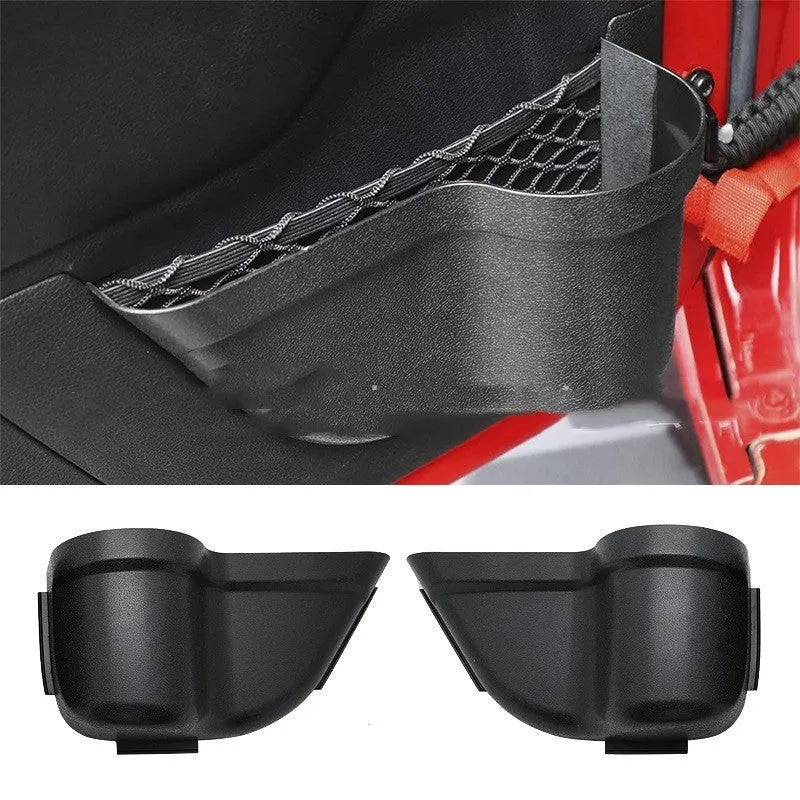 Black ABS plastic storage box for Jeep Wrangler JK and JL door panels
