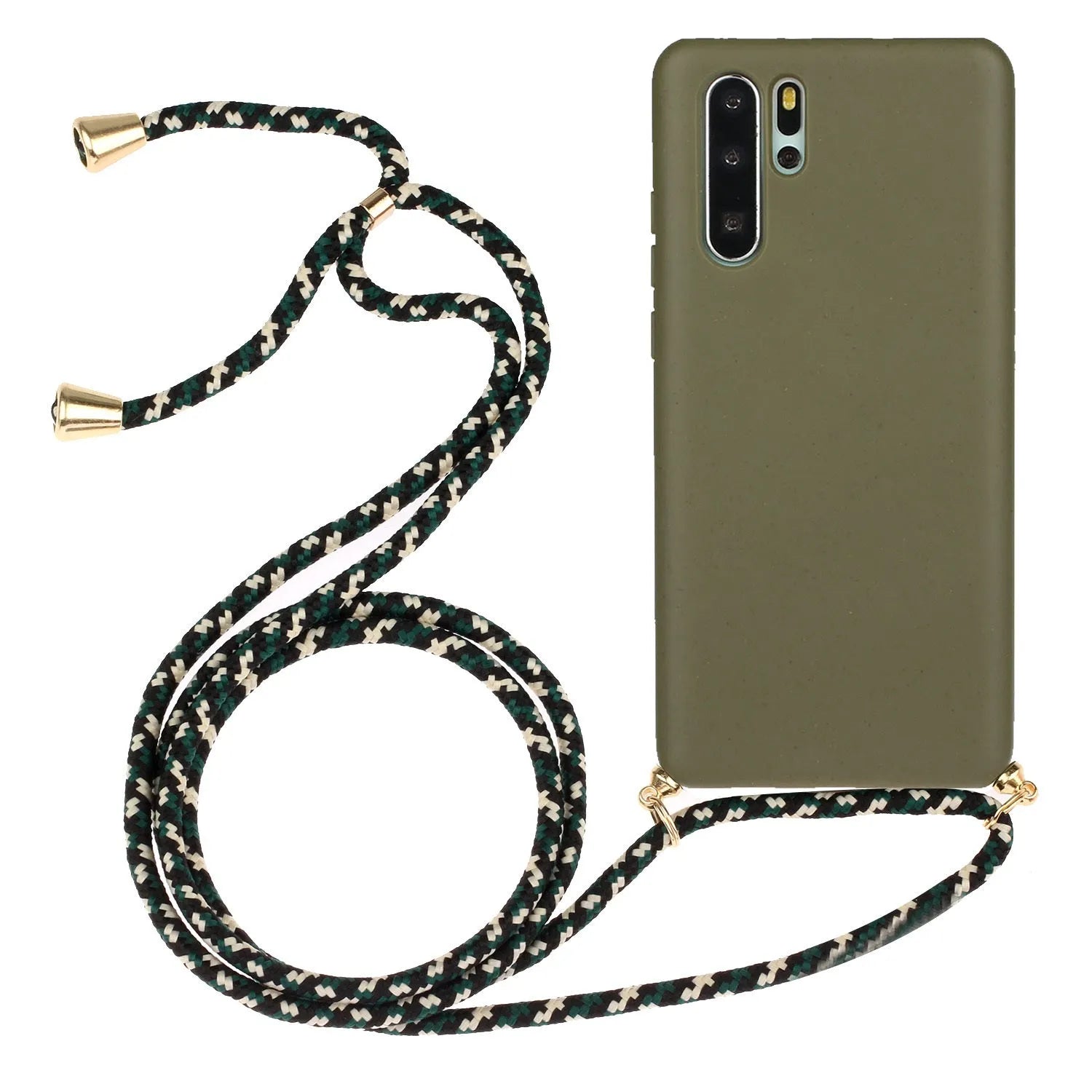 Huawei floral wrist strap phone case in TPU material showing painted back design