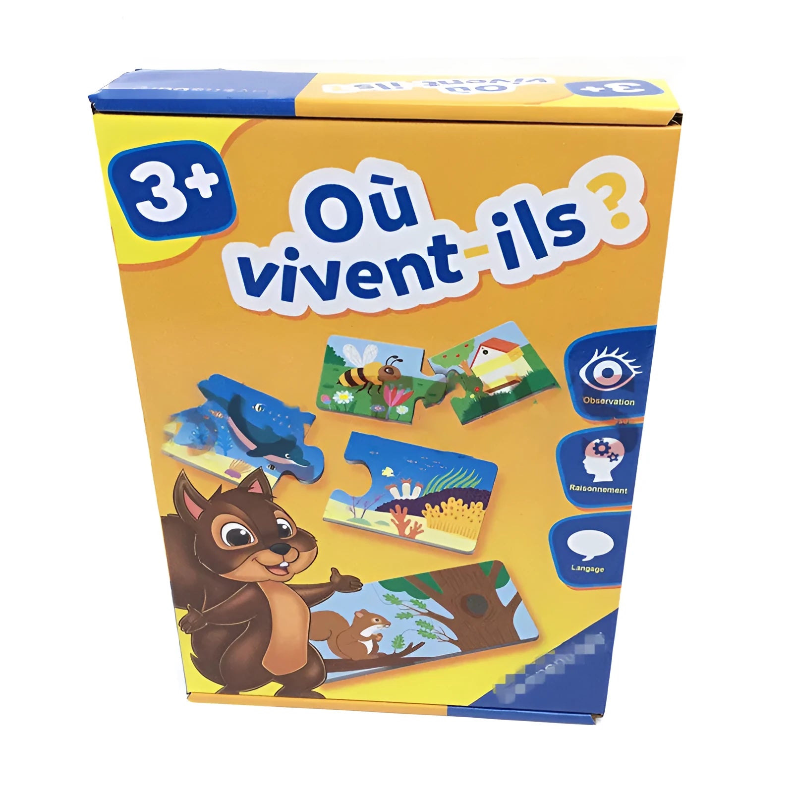 French educational puzzle toy with 12 pairs of picture-word matching cards for children