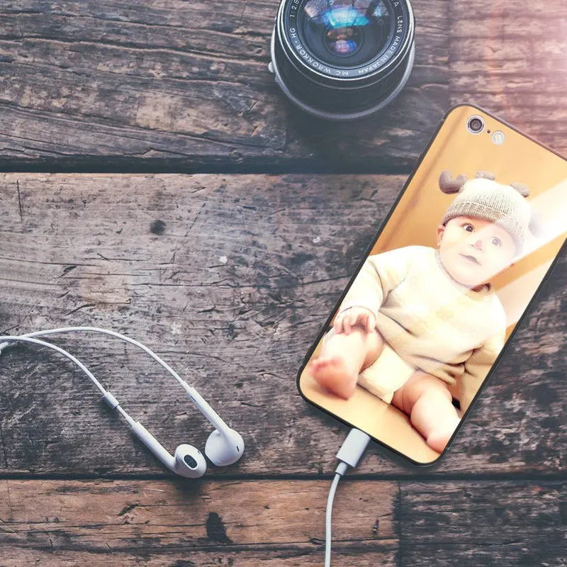Slim protective case for iPhone with raised bumper edge around screen and camera.