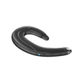 Single-ear out-of-ear Bluetooth headset for driving shown in black, blue, and red colour options.