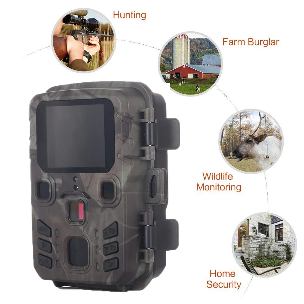 Black plastic monitoring infrared night vision device with TF card slot