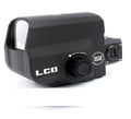 Tactical red dot sight with holographic reflex design and 20mm rail mount for rifles