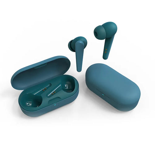 Black ANC active noise reduction wireless Bluetooth headphones with earplug design