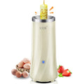Beige and green mini breakfast machine with automatic operation for compact kitchens