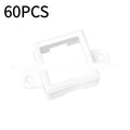 White plastic LED light protective lampshade for fixed brackets, measuring 1.7 by 6 centimetres.