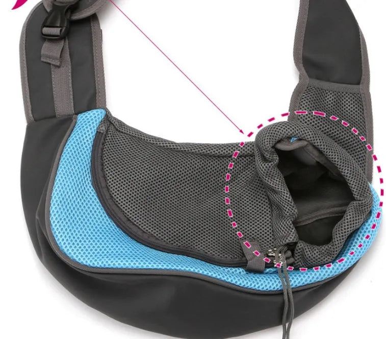 Polyester pet backpack carrier with breathable mesh windows for small dogs and cats