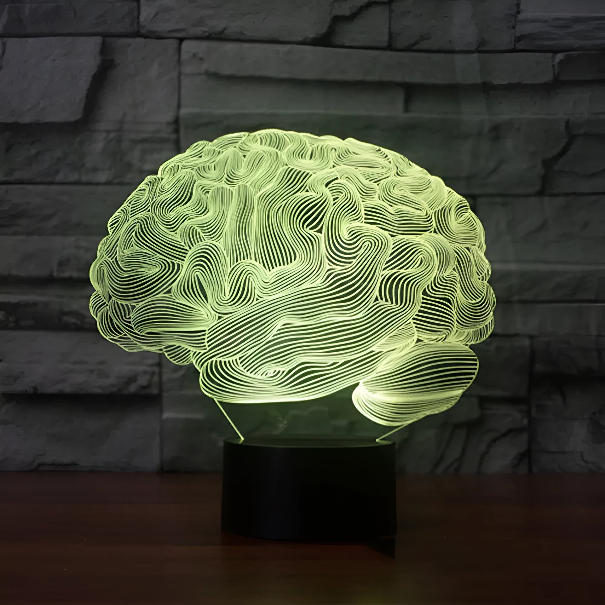 3D acrylic stereoscopic illusion LED desk lamp with remote control on a table