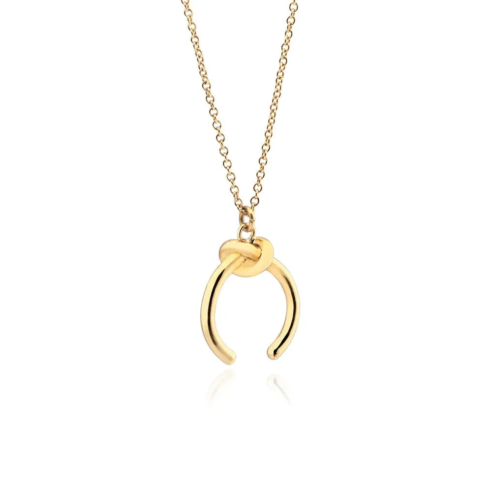 Vintage geometry pendant necklace with adjustable cross chain in gold or silver finish