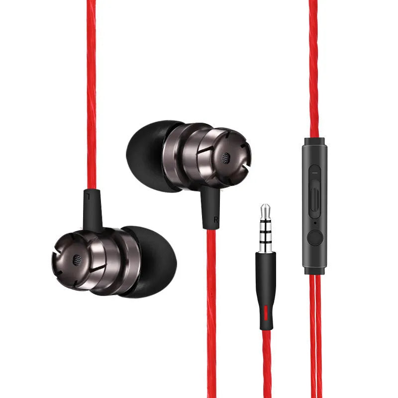 Metal turbo in-ear wired headphones with 3.5mm plug and microphone in various colours