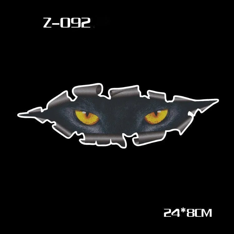 Reflective cartoon eye car stickers in PET vinyl for vehicle personalisation