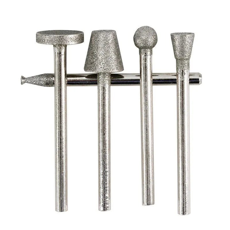 Elliptical cone diamond grinding heads for glass jade stone carving with 45mm length