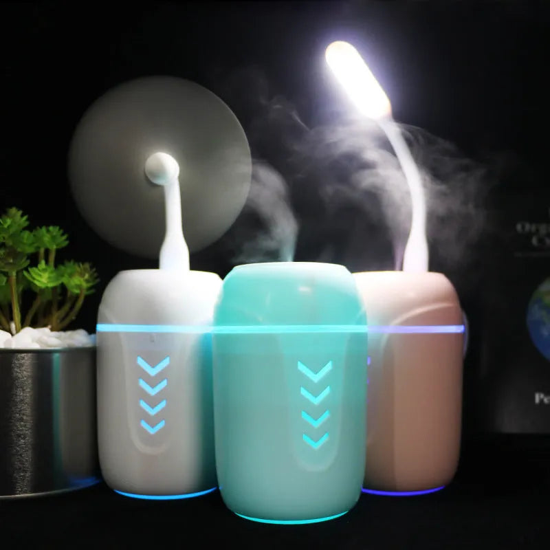 X3 portable car humidifier in columnar design with 200ml water tank capacity