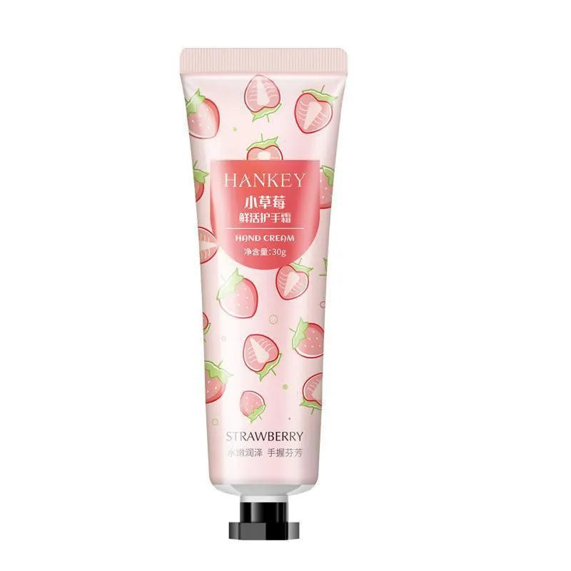 30g hand cream tube with fruit and botanical fragrance options for dry skin moisturisation