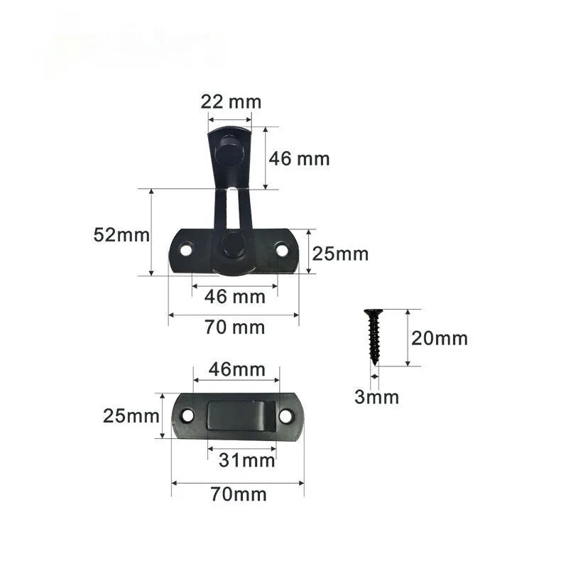 Warehouse hook sliding door lock with American-style hasp and 90-degree bracket design