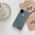 Solid colour TPU phone case for iPhone in blue, claret, pink and green options