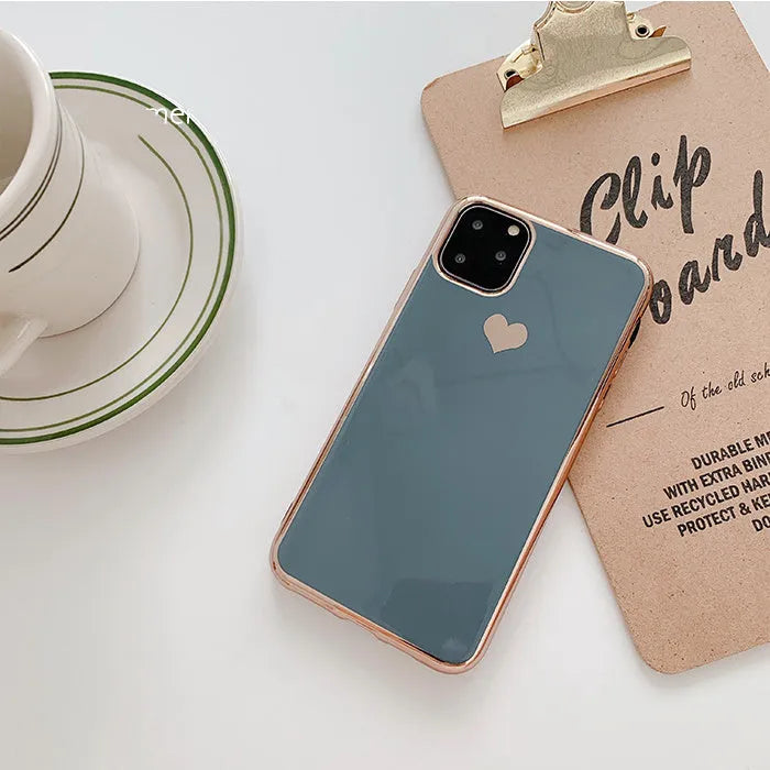 Solid colour TPU phone case for iPhone in blue, claret, pink and green options