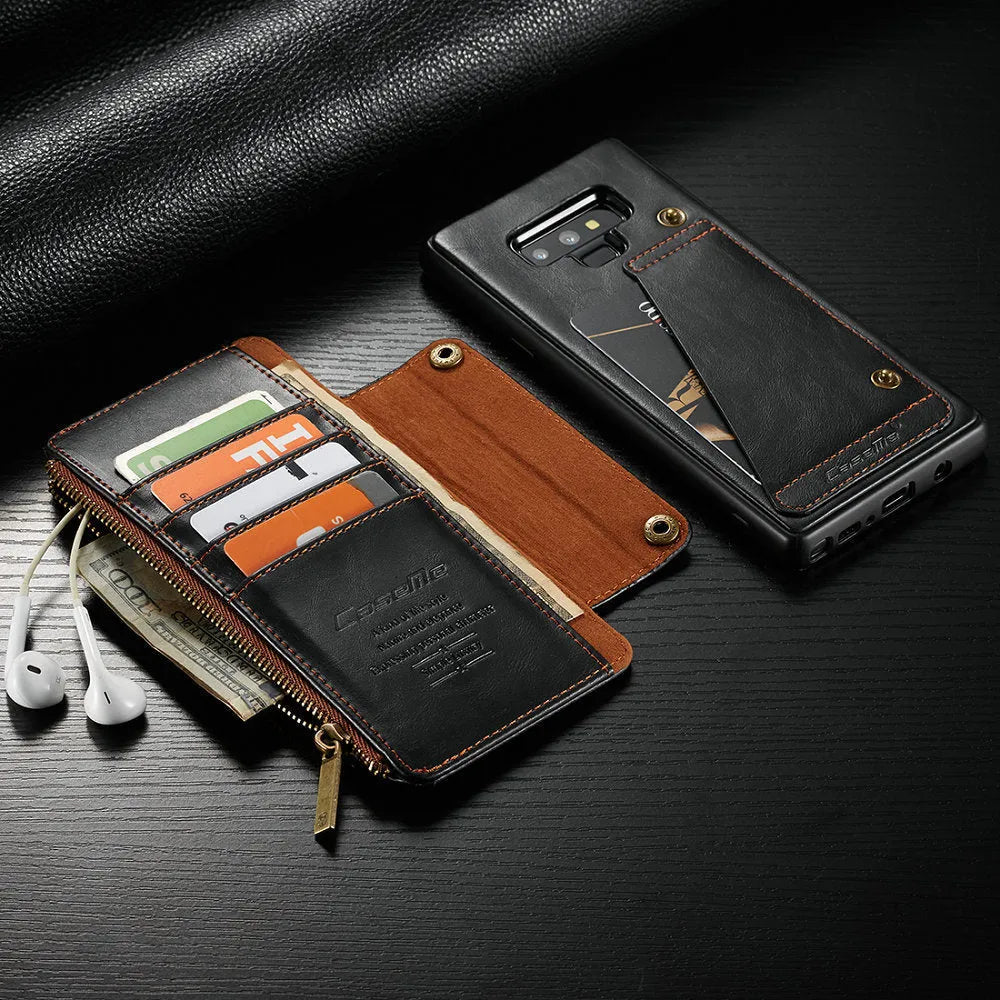 PU leather flip case for SAMSUNG Note9 mobile phone in black, brown, and red colour options