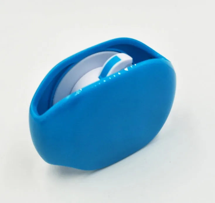 Automatic earphone retractor reel made of PC ABS in black blue and white colors with telescopic winder mechanism