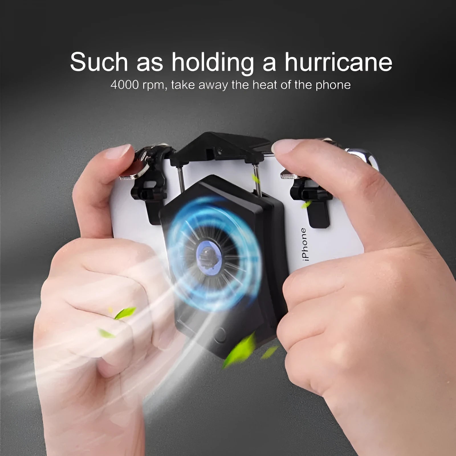 Black and white USB mobile phone radiator cooling fan for game consoles and smartphones