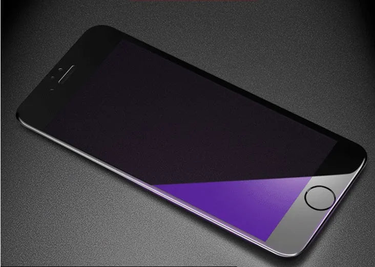 iPhone tempered glass screen protector with 3D carbon fibre soft edge in black and white options