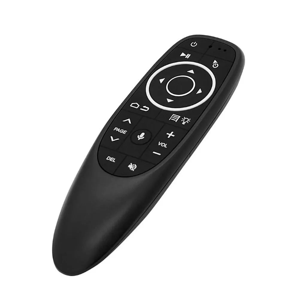 G10 G10S black voice remote control with silicone buttons and plastic shell for Android players