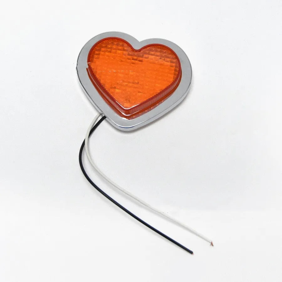 Japanese-style heart-shaped 12V LED auto fender sidelight lamp for car modification