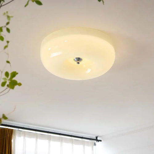 Cream coloured American style bedroom ceiling light with three colour temperature settings