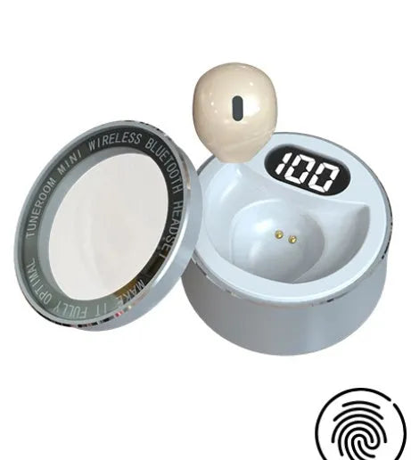 Invisible mini Bluetooth single ear earpiece with 9mm non-flashing design in skin colour