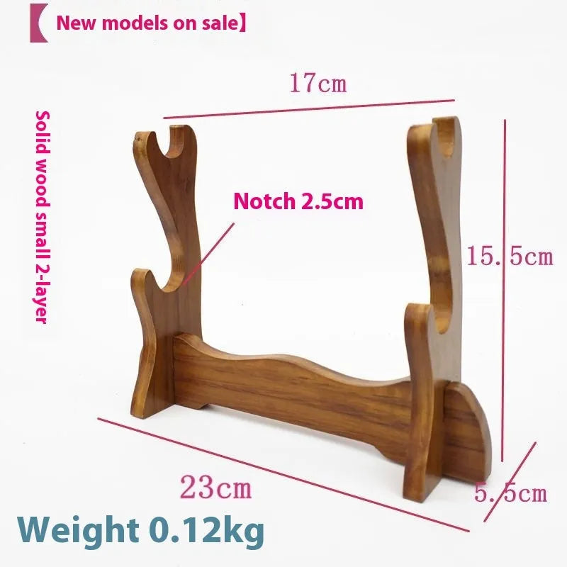 Handmade Chinese style wooden wall bracket with multiple display layers