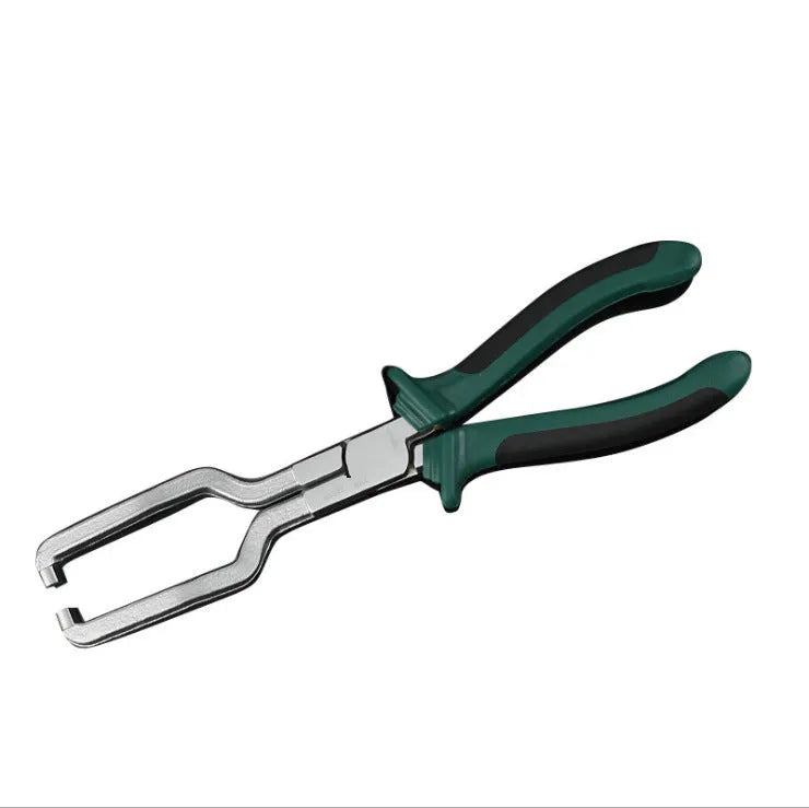 Caliper tubing pliers for fuel line maintenance with special connector removal jaws in L and S sizes