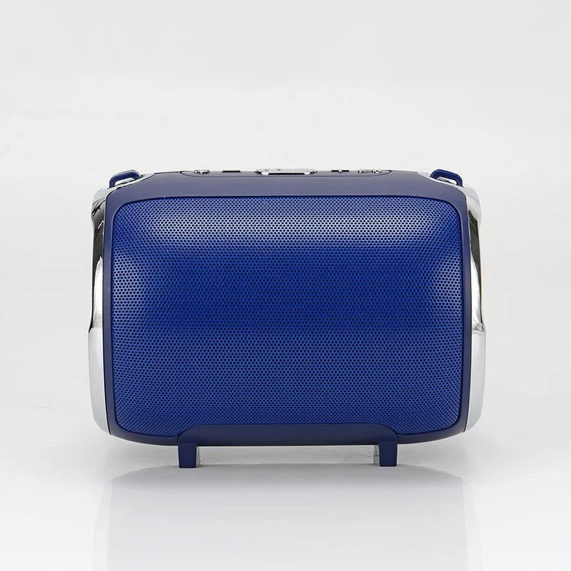 Portable subwoofer sound card reader in metal casing with Bluetooth and USB playback functionality