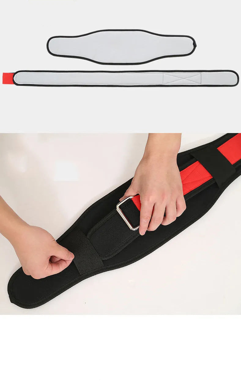 Nylon fitness weightlifting waistband in black, red or yellow colour options