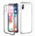 Transparent TPU back cover case for iPhone models on a table