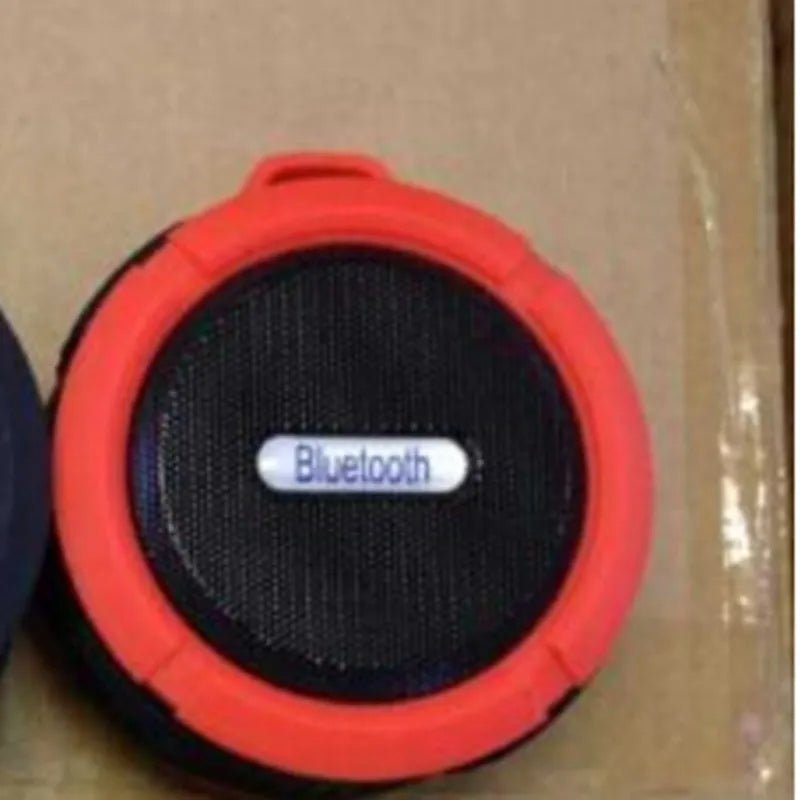 C6 waterproof portable Bluetooth speaker in black blue green red or yellow with mountaineering buckle