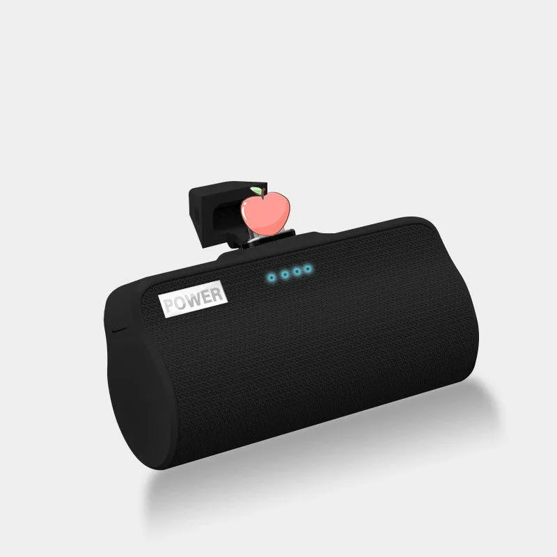 Universal 3000 mAh power bank in black, green, pink, and white colour options