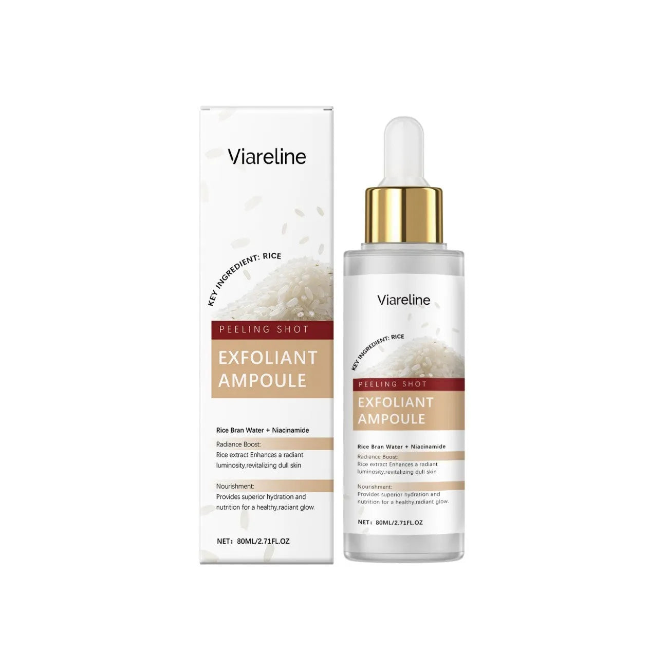 80ml bottle of cleansing and nourishing facial moisturising liquid with hyaluronic acid.