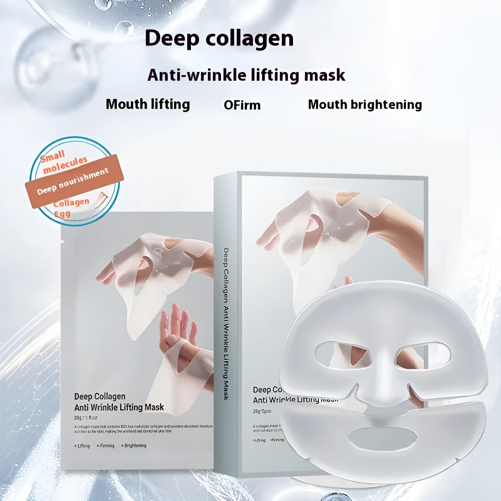 28ml collagen anti-wrinkle moisturising sheet mask for universal skin types