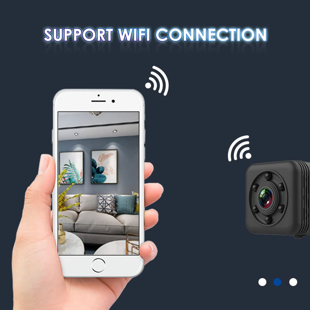 Black waterproof sports camera with MicroUSB port and TF card slot