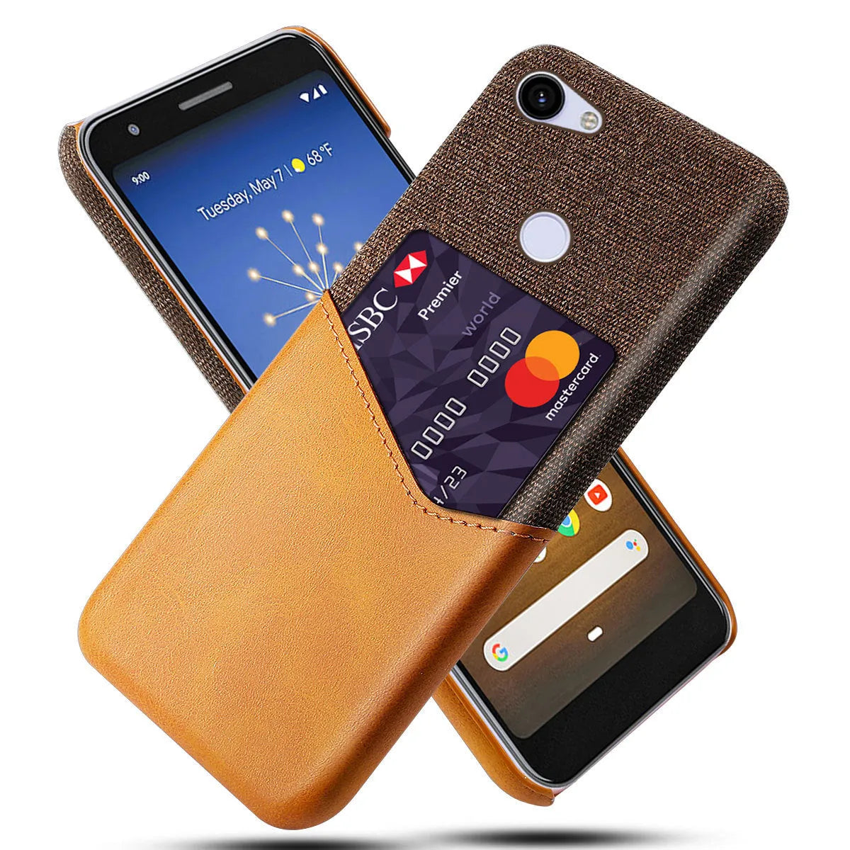 Google Pixel leather phone case in solid colour with injection-moulded waterproof and drop-resistant protection