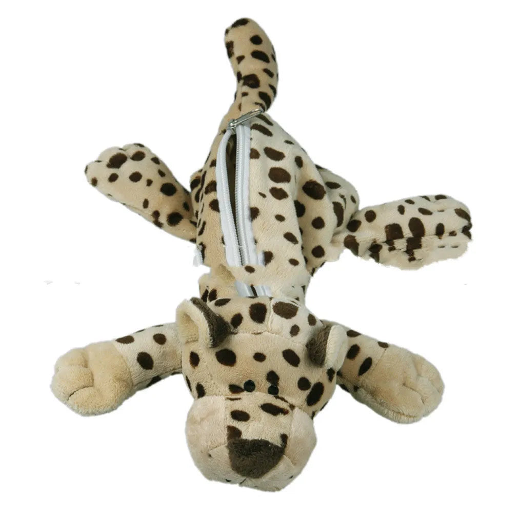 Plush Korean cartoon animal pencil case for children with soft fabric and animal designs