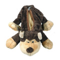 Plush Korean cartoon animal pencil case for children with soft fabric and animal designs