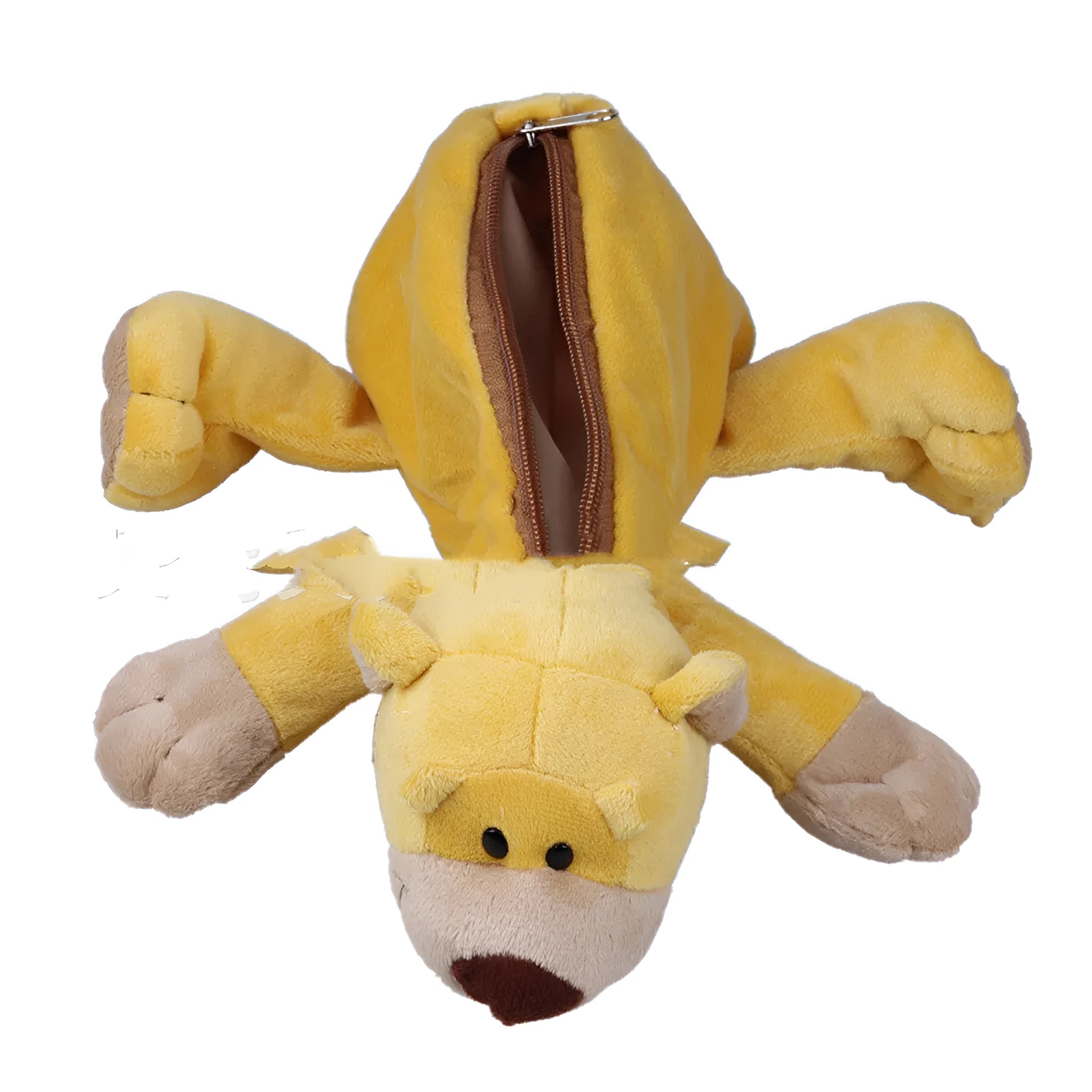 Plush Korean cartoon animal pencil case for children with soft fabric and animal designs