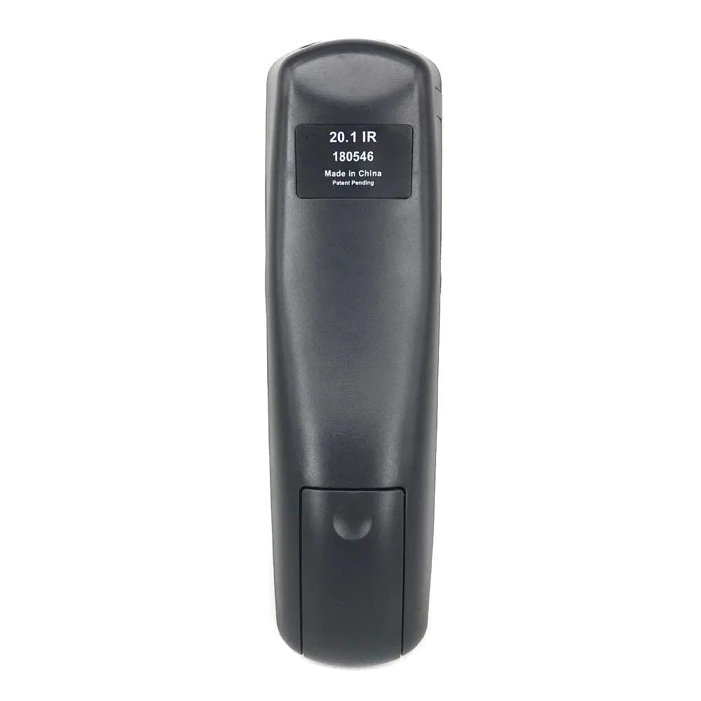 Black flat universal remote control for DISH Network satellite TV receivers, showing button layout.